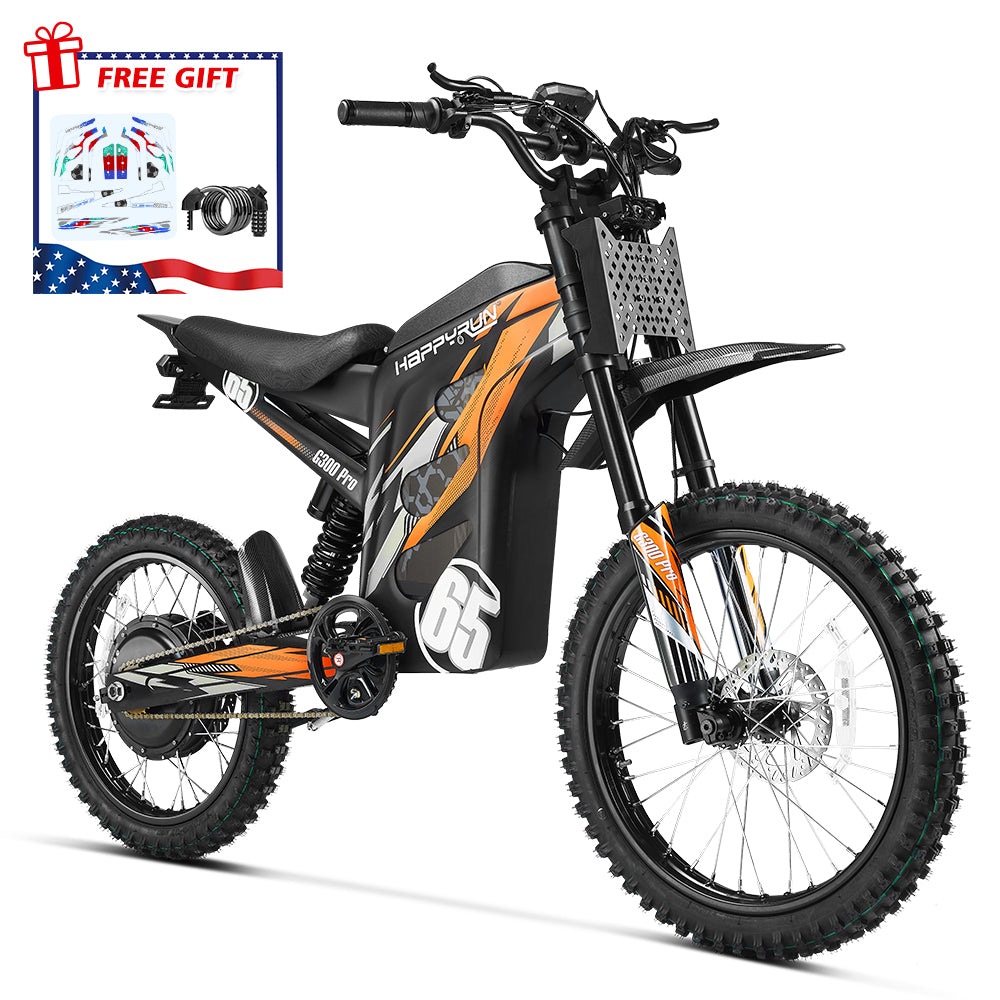 HappyRun G300 Pro 6500W 50 MPH Electric Bike