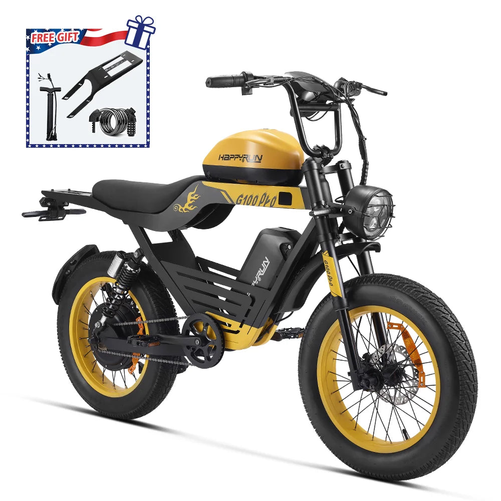 HappyRun G100 Pro Fat Tire Electric Dirt Bike