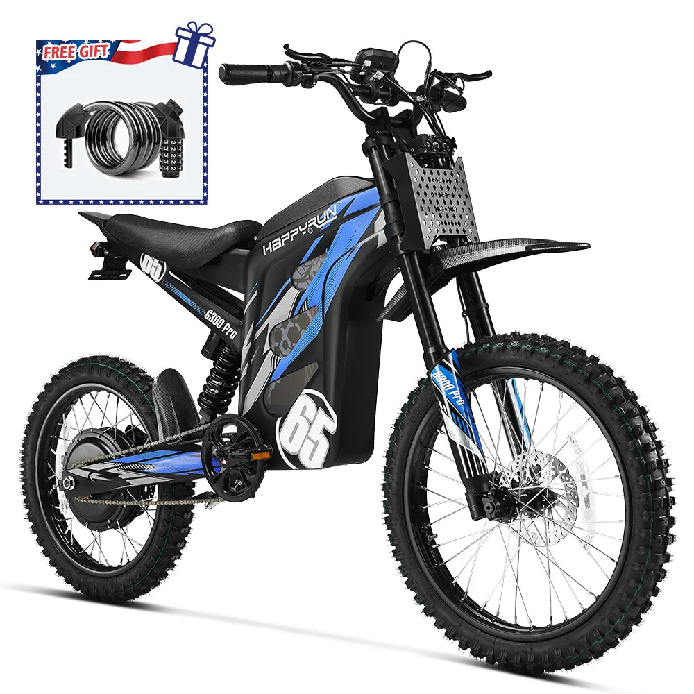 HappyRun G300 Pro 6500W 50 MPH Electric Dirt Bike