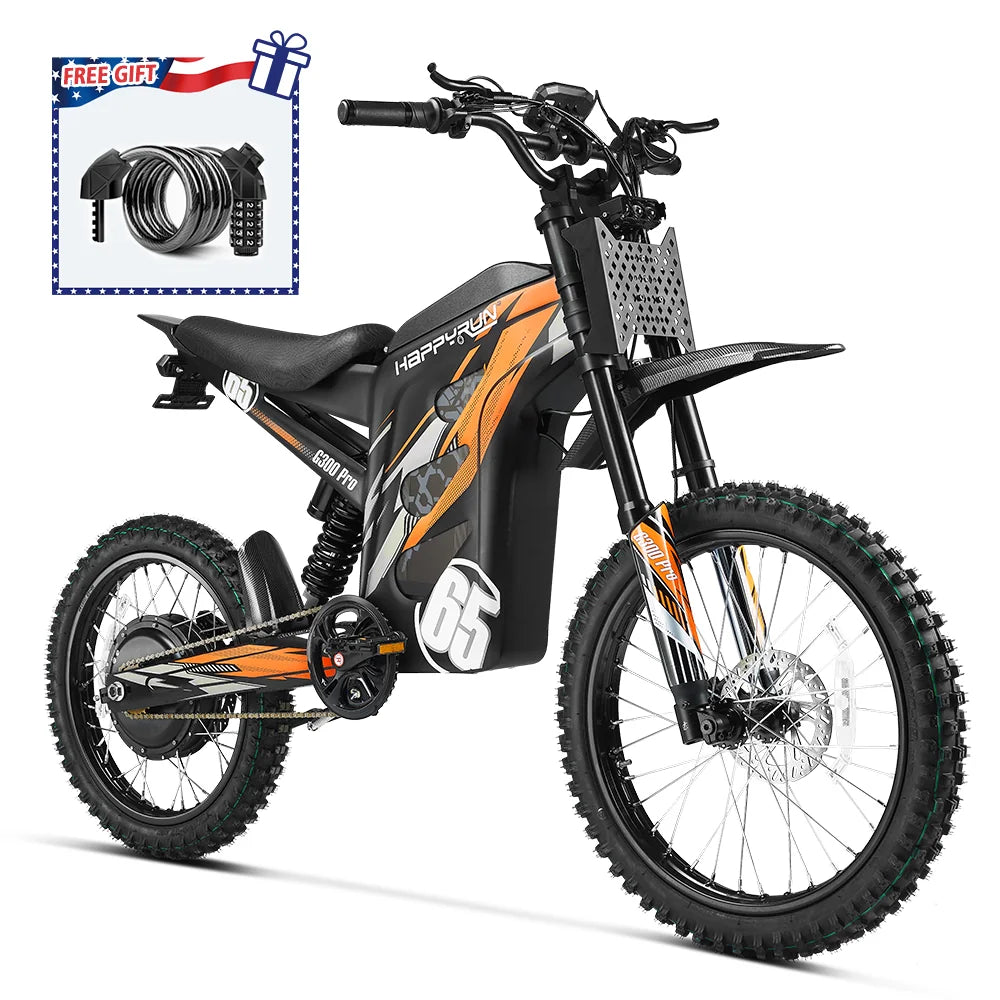 HappyRun G300 Pro 6500W 50 MPH Electric Dirt Bike