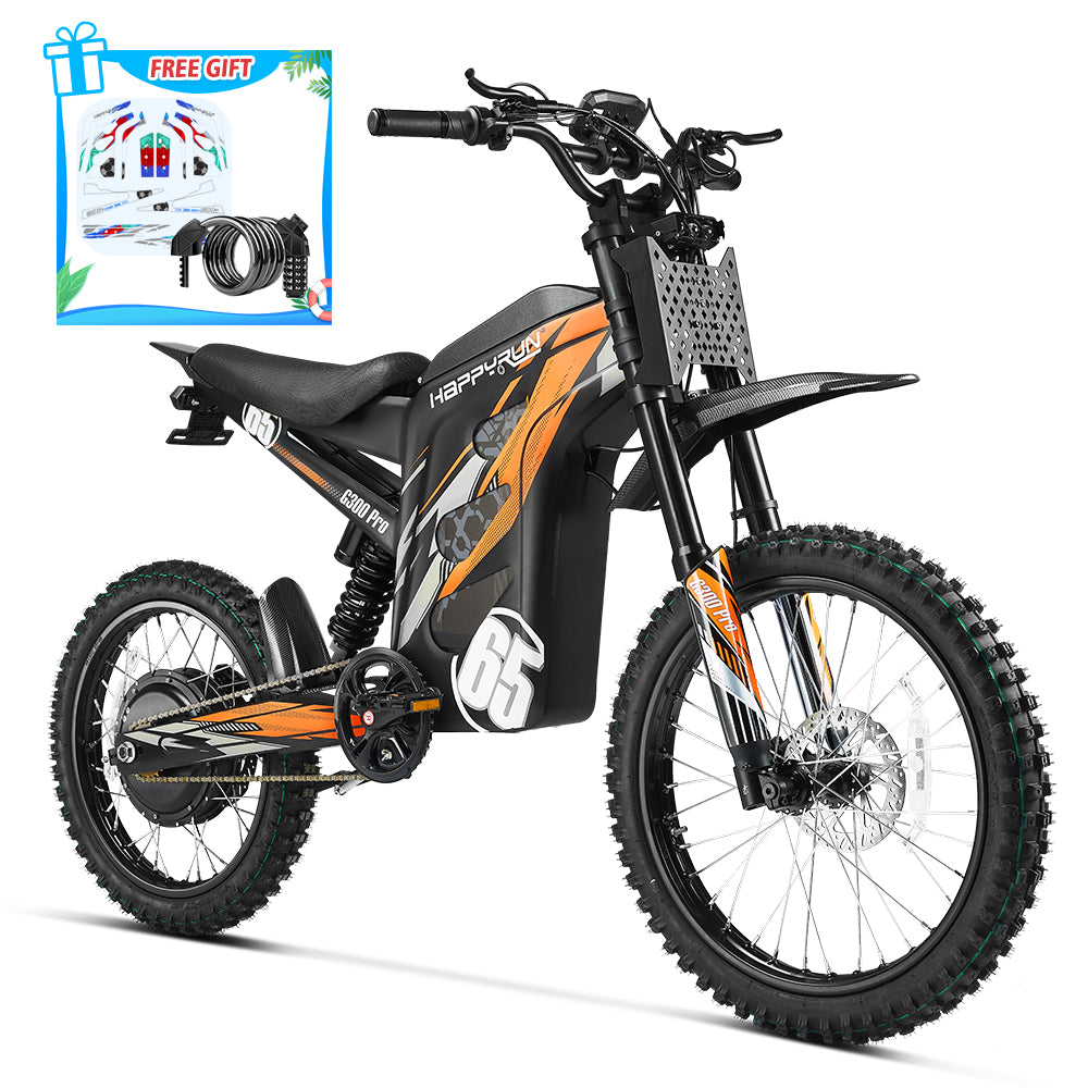 HappyRun G300 Pro 6500W 50 MPH Electric Bike