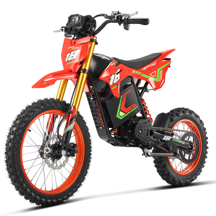 HappyRun F18 Mid-Drive Electric Dirt Bike for Teens & Adults