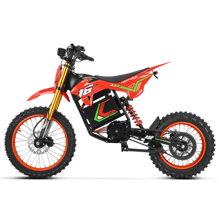 HappyRun F18 Mid-Drive Electric Dirt Bike for Teens & Adults