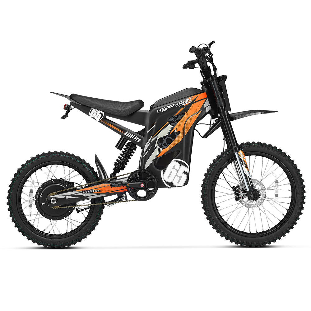 HappyRun G300 Pro 6500W 50 MPH Electric Bike, Blue