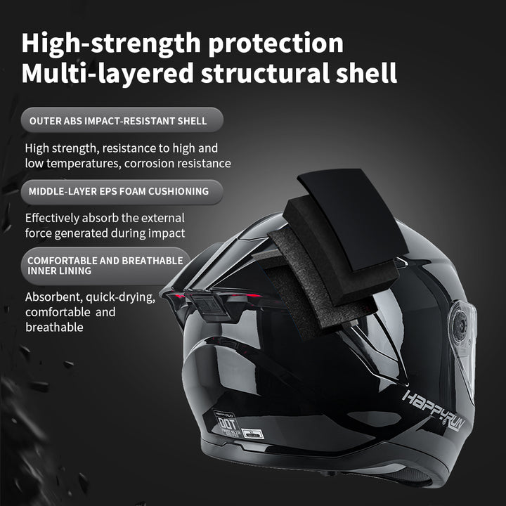 HappyRun Dirt Bike High-Strength Helmet