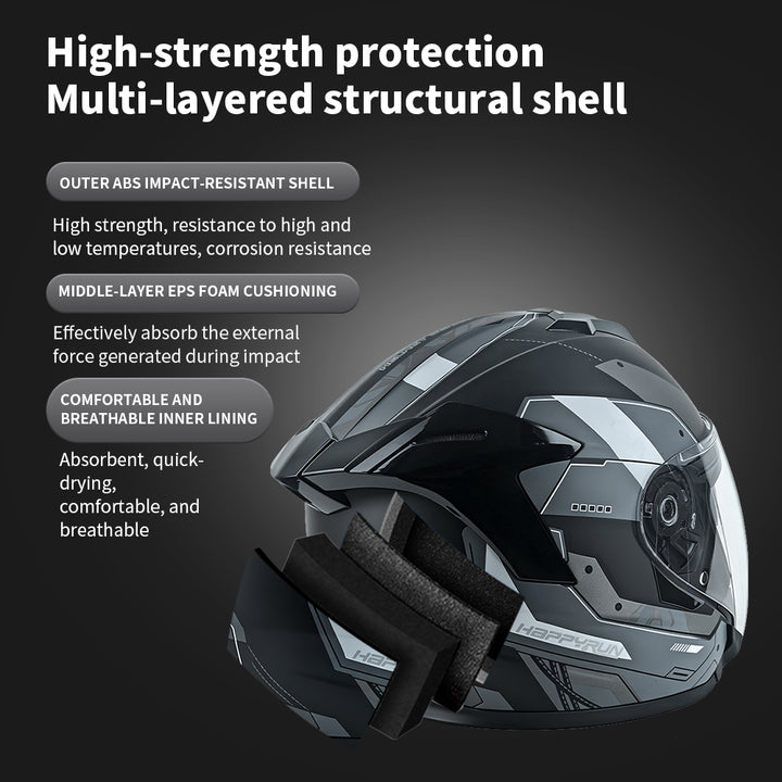 HappyRun Double-lens Dirt Bike Helmet