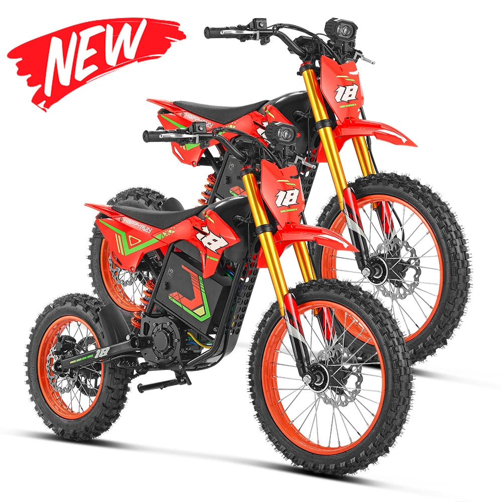 Combo Sale HappyRun F18 2.0 Mid-Drive Electric Dirt Bike