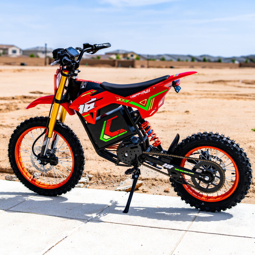 HappyRun F18 Mid-Drive Electric Dirt Bike for Teens & Adults
