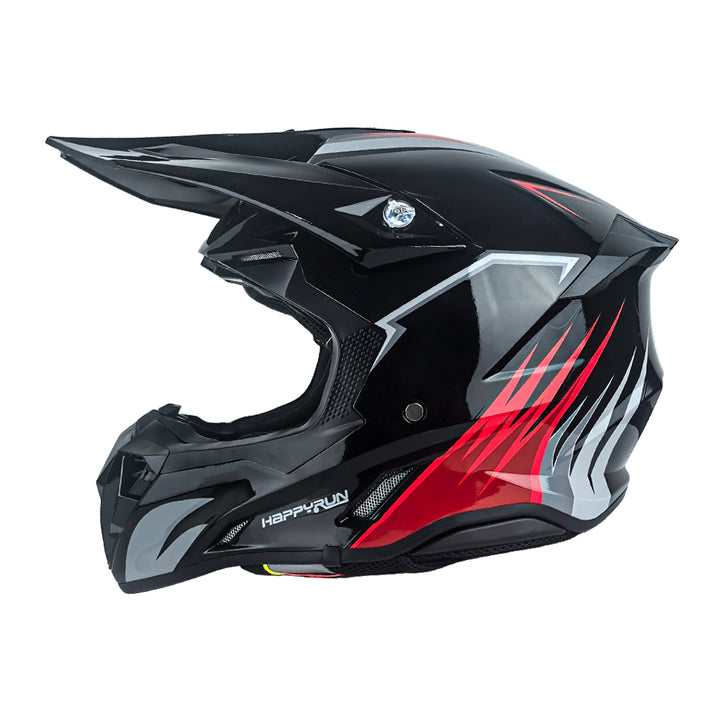 HappyRun Off-Road Dirt Bike Helmet with Goggles- Full Face Trail Helmet