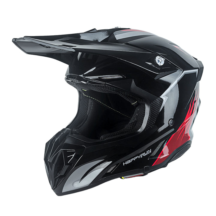 HappyRun Off-Road Dirt Bike Helmet with Goggles- Full Face Trail Helmet