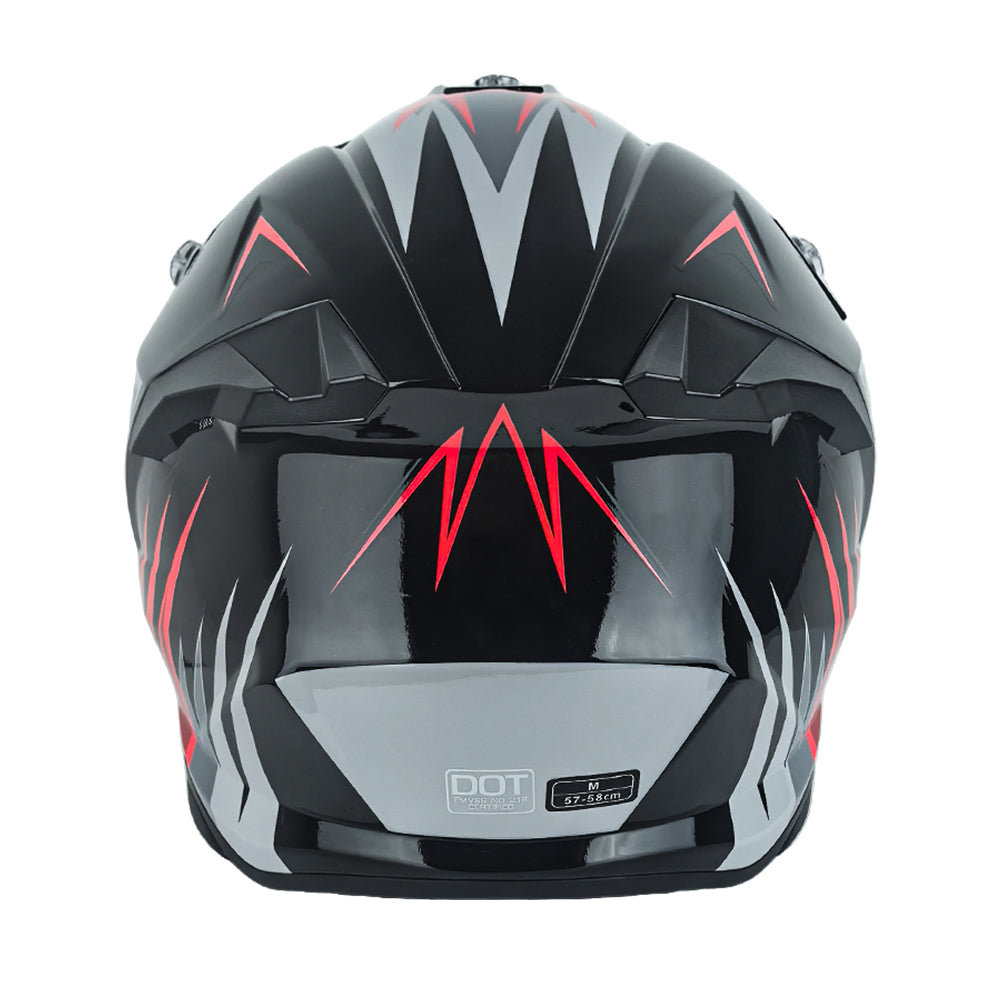 HappyRun Off-Road Dirt Bike Helmet with Goggles- Full Face Trail Helmet