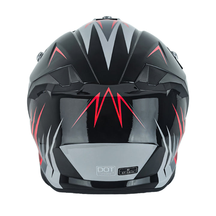 HappyRun Off-Road Dirt Bike Helmet with Goggles- Full Face Trail Helmet