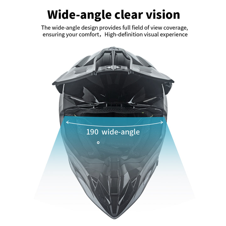 HappyRun Off-Road Dirt Bike Helmet with Goggles- Full Face Trail Helmet